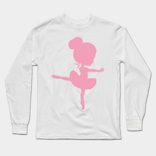 Ballerina Silhouette, Ballet Girl, Ballet Dance Long Sleeve T-Shirt